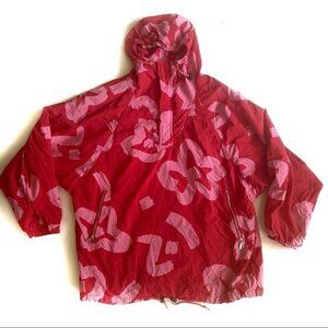 Mistral Red & Pink Floral Print Pullover Jacket-M